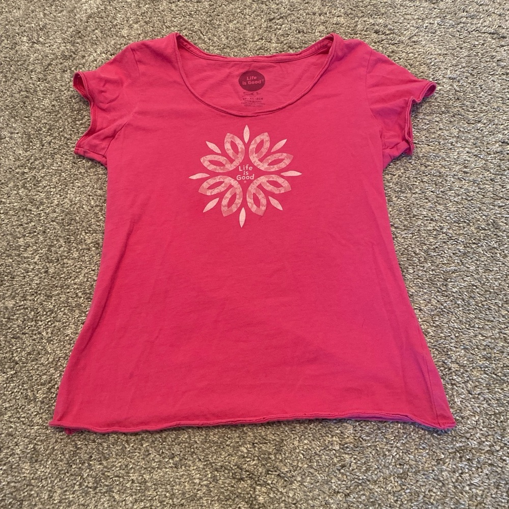 Life is Good Women's Pink Graphic Tee